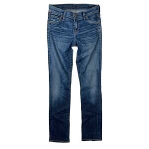 Citizens of Humanity COH Ava Jeans Low Rise Straight Leg Denim Dark Wash 25
